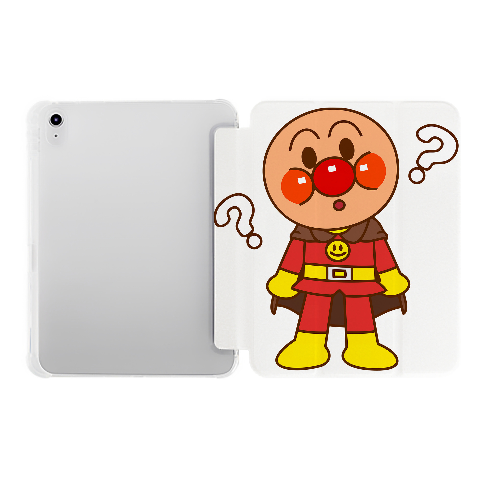 （画像用） アンパンマン Anpanman IPad ケース ペン収納付き 三つ折りスタンド PUレザー×シリコン 対応機種9.5/10.5/10.9インチ